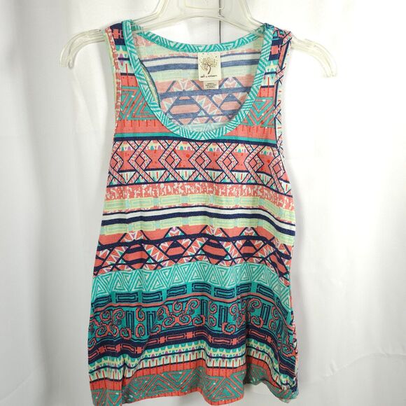 Self Esteem Womens XS X-Small Multicolor Colorful Sleeveless Tank Top - Picture 1 of 7
